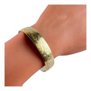 Vintage Danecraft Sterling Silver Vermeil Cuff Bracelet